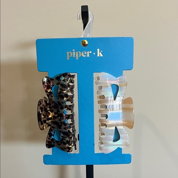 Piper Accessories - Piper K | Tortoise & Iridescent Cream Hair Clips